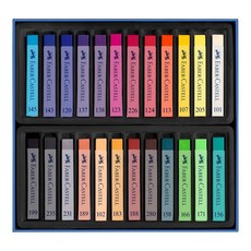 FABER CASTELL輝伯創意工坊軟性粉彩條-短型-24色48色72色(藍盒裝)粉蠟筆, 72色, 1套裝