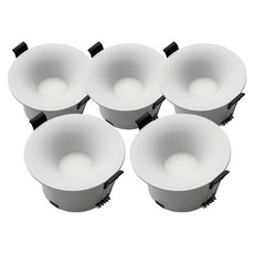 라인라이팅 LED 샤론 3인치 호른 다운라이트 확산형 12w (주광 전구 주백), 5개, 주백색(아이보리빛)