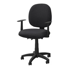 FORCHEER 사무용 의자 팔걸이 커버 벨벳 탄성 블랙 2개입 게이밍 및 컴퓨터 책상 의자용 세탁 가능, 06 A4 black