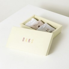 닥스 5231[25][여성페이크삭스3족] 면혼방 자수장식 페이크삭스 3족세트