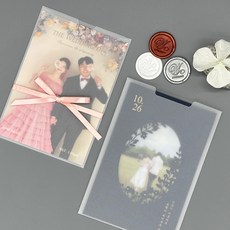 반투명 포켓홀더형 트레싱지봉투 108x158mm 사진 엽서 셀프 청첩장 4X6사이즈 평량 135g 1세트(50매)