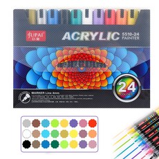 컬러 아크릴 마카펜세트, 24색