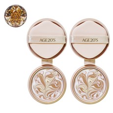 에이지투웨니스 에센스 커버 팩트 오로라 골드에디션 리필, 23호, 2개