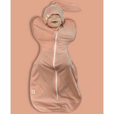 심쿵 속싸개 오가닉 핑크 신생아 오가닉 모로반사 면 나비잠 바디슈트 임산부 출산선물 배냇저고리