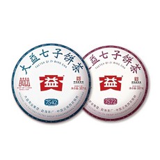 大益 普洱茶 7542 7572 357克*2, 1個, 套