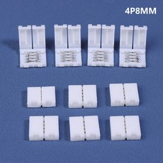 8MM 3528 용접 커넥터 솔더리스 PCB 10PCS RGB 5050 3PIN 보드 10MM 2PIN 단색 와이어 LED 4PIN 스트립, 4P 8MM