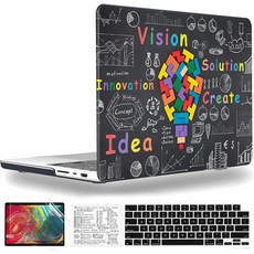 QCzyc 맥북 프로 14인치 케이스 2021-2026 M5 M4 M3 M2 M1 A3427 A3426 A3434 A3185 A3112 A3401 A2992 A2918 A277, 블랙 아이디어 전구