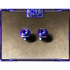 ROYAL 鈦合金 M10 後照鏡塞 CNC鍛造內梅花螺絲, 皇家紫,M10X10正反牙, 1個