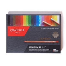Caran d'Ache LUMINANCE 6901 專業級油性色鉛筆 20色組, 詳見包裝