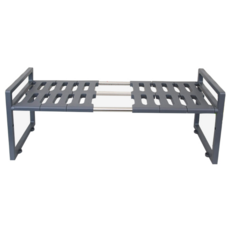 폭조절 싱크인선반 1단 주방선반 싱크대정리선반 싱크대하부장 길이조절 수납