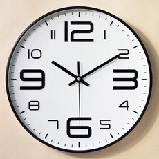 무지스 1+1 심플한 공부방 거실 인테리어 무소음 벽시계 3종, 화이트