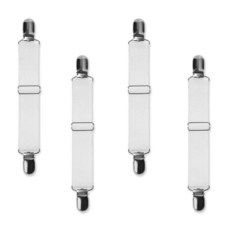 QoeCycth 조절 가능한 부츠 스트랩 바지 등자 클립 172807, 4개, 화이트 4개