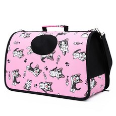 貓包寵物外出包貓咪手提包外出包狗狗手提袋斜挎揹包貓外帶旅行包, 1個, 粉貓魚