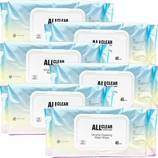 더페이스샵 올클리어 미셀라 클렌징 워터 티슈, 40매입, 6개