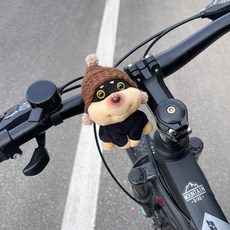自行車掛件裝飾配件騎行裝備玩偶單車山地公路車電動電瓶車把公仔, 1個, 魔術貼小棕帽蜜蜂狗【車把款】:一個