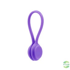 磁吸式矽膠繞線器 適用於各類數據線, 1個, 【深紫】(一個)