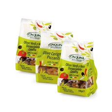 친퀴나 매콤 그린앤블랙 피티드 콘디떼, 190g, 3개