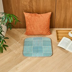 모던하우스 폭신한 대나무 방석 블루 패턴 45x45 CB4126005, 상세설명참조