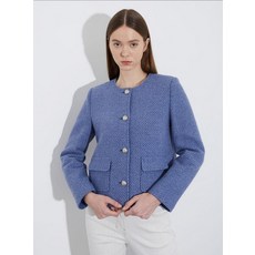 올리비아로렌 라운드 팬시자켓VOPFU4S1311 P003764681 715811, 53((블루) 90