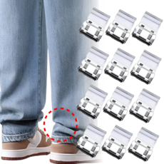 깔끔조아 간편한 바지 기장 고정 클립, 12개, 투명