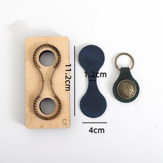 일본 철강 블레이드 나무 다이 키 링 펜던트 가죽 공예 펀치 손 도구 커터 1, 1개, 1Pcs