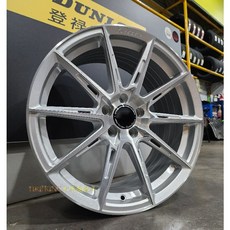 土城輪胎王 F07R 18吋旋鍛鋁圈 銀底髮絲面 5/108 5/112 5/114.3 5/120 FOCUS, 1個