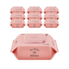 베베앙 시그니처 물티슈 100매 10팩 대용량 캡형 아기물티슈, 52g, 10개