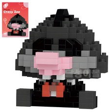 바니랜드 크레이지 주 동물 블럭 토끼 외 12종, 땃쥐 248pcs, 1개