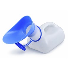 로로랜디 남녀공용 간이 소변통 이동형 병원 환자 소변기 차량용 휴대용 가정용 요강 깔때기 1000ML, 화이트, 1개