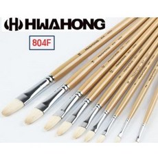 화홍 804F 유화붓 아크릴붓 필버트붓 돈모붓 과슈붓 낱개 (옵션선택), 4호