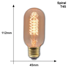 디밍 가능 레트로 에디슨 전구 빈티지 산업용 장식 필라멘트 램프 E27 AC 220V 40W A19 ST64 G80 G95, T45 Spiral, 110V, 그렇습니다
