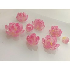 액세서리부자재 연꽃 연잎 비즈 꽃잎 비즈공예 재료 26색상, 작은 꽃  3겹 (꽃잎 4개 + 꽃잎 5개 + 꽃잎 6