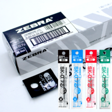 (제브라) 클립온 볼펜 리필심 SK-0.7 10개x1갑 ZEBRA, 검정