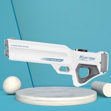 전동물총 대형 자동 워터건 물놀이용 1개 수동대비 자동샷 긴사거리 水없이도 시원한 여름, F.마카롱Haoyue화이트배터리2세트