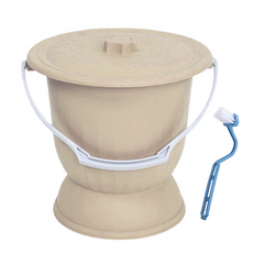 서온리 대용량 튼튼하고 간편한 특대형 요강 가정용 대용량 휴대용소변기 의자 간이 어르신 휴대용 이동식 변기, 1개, 옐로우