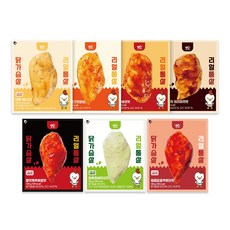 뺀닭 리얼통살 소스 닭가슴살 7종 혼합 세트, 49개, 100g