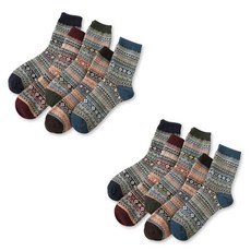 男士厚款日常圖案登山襪 5 色 2 套