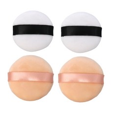 메이크업 수정용 미니 파우더 퍼프 2P 화장 분첩, 베이지