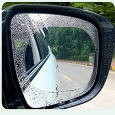 제이엠 자동차 빗물 김서림 방지 방수필름 2p 자동차보호필름 자동차방수필름, 원형