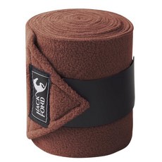 HackFond 플리스 말 폴로 레그 랩 4개 세트 3m(10피트) 다리 붕대 안정적인 용품 승마 부츠 라이트 블루, 다크 브라운