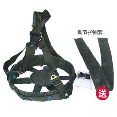 QGF03 頭盔內襯懸掛系統與下巴帶, 軍綠色網眼透氣內襯