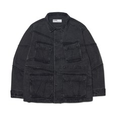 [노매뉴얼] R.C DENIM BDU JACKET - WASHED BLACK