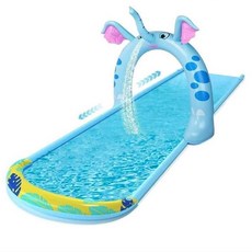 워터슬라이드 물놀이 풀장 마당 분수 바닥 에어 바운스 여름 미끄럼틀 야외, 8. 신형 코끼리 슬라이드 490cm, 1개