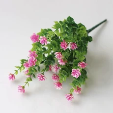 1묶음 인공 꽃 야외 자외선 방지 관목 식물 가짜 홈 정원 행사 결혼식 아치, 03 Pink