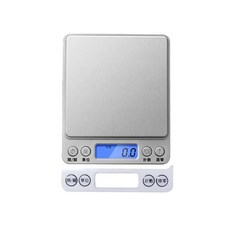 電子秤 料理秤 食物秤 小磅秤 電子磅秤 迷你電子秤 廚房電子秤 珠寶秤 烘焙電子秤 茶葉秤 藥材秤 公克秤, 1個, 銀色【電池款】電子秤, DC-030