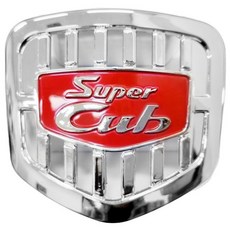 18-22년 혼다 슈퍼커브 110 프론트 엠블렘 엠블럼 무가공 혼커버 크롬 튜닝, 레드, 1개