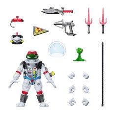 Super7 얼티메이트! 틴에이지 뮤턴트 닌자 터틀즈 랫 킹 - 7 TMNT 액션 피규어 액세서리, 우주 생도 라파엘