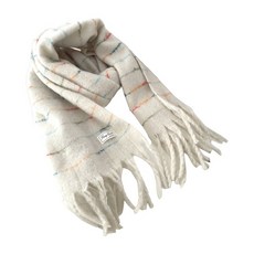 披巾 女生頭巾 頭巾 zoii #322026 秋冬保暖頭巾 佐壹 日系高級感條文仿羊絨頭巾 百搭頭巾 脖圍