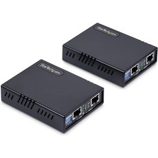 단일 쌍 와이어를 통한 StarTechcom VDSL2 이더넷 익스텐더 키트 최대 06mkm 장거리 중계기 0VDSLEXT TAA 교체, 300Mbps