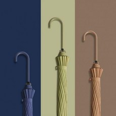 16K 파스텔 런던 장우산 튼튼한 골프 11 컬러 자동 대형 등산 패션 (Araium), 올리브